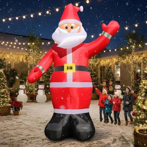 ⚡10FT Christmas Inflatable Santa Claus Huge Classic Blow up Outdoor Decoration - Picture 3 of 7